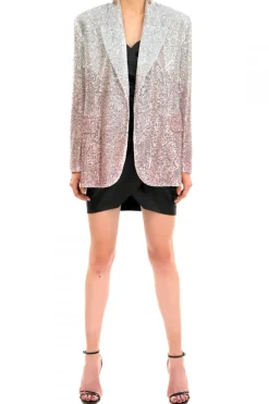 Kobieta AGGI Marynarki>Marynarka Cekinowa Gioia Silver Peony