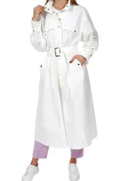 Kobieta AGGI Płaszcze>Plaszcz Vanda Bialy Mleczny