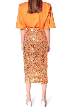 Kobieta AGGI Spódnice>Spodnica Cekinowa Layla Nectarine