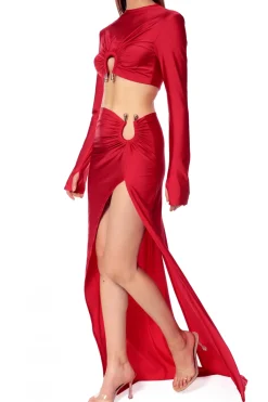 Kobieta AGGI Spódnice>Spodnica Cleo Shy Cherry