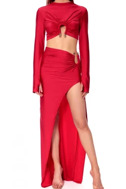 Kobieta AGGI Spódnice>Spodnica Cleo Shy Cherry