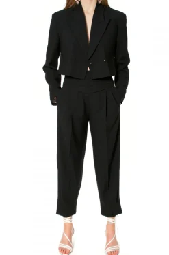 Kobieta AGGI Garnitury>Spodnie Bianca Neutral Black