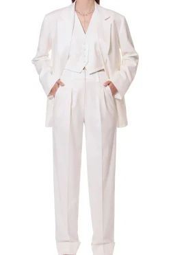 Kobieta AGGI Garnitury>Spodnie Frankie Aesthetic White