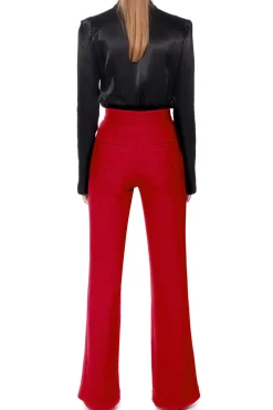 Kobieta AGGI Garnitury>Spodnie Monica Lipstick Red