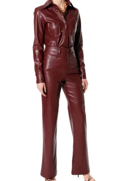 Kobieta AGGI Spodnie>Spodnie Nora Malaga Wine