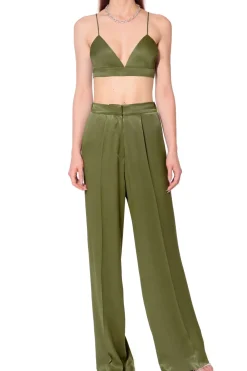 Kobieta AGGI Garnitury>Stanik Asha Satin Olive Branch