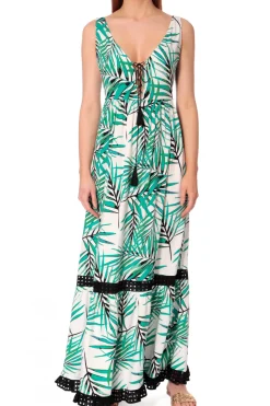 Kobieta AGGI Sukienki>Sukienka Hailey Bialo-Zielony